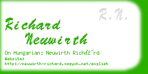 richard neuwirth business card